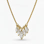 3Ct Certified Marquise Cut White Moissanite Solitaire Pendant 18K Gold Plated Verme 18K Gold Plated