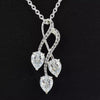 3.35 Ct Certified Pear Cut White Moissanite Pendant In Vermeil 925 Silver - GEMHUB & CO.