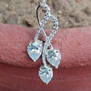 3.35 Ct Certified Pear Cut White Moissanite Pendant In 18K Gold Plated