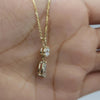 Beautiful 3Ct Certified Round Cut White Moissanite Pendant In 18K Gold Plated Verm 18K Gold Plated