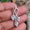 3.35 Ct Certified Pear Cut White Moissanite Pendant In Vermeil 925 Silver - View 4 - GEMHUB & CO.