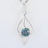 Stunning 1.40 Ct Certified Blue Moissanite Pendant In Gold Vermeil - GEMHUB & CO.