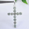11 Ct Certified White Moissanite Cross Pendant In Vermeil 925 Silver For Love - View 4 - GEMHUB & CO.