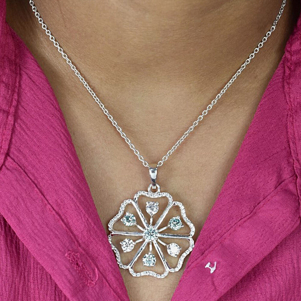 3.5Ct Certified Round Cut Moissanite Solitaire Pendant In Gold Vermeil - View 3 - GEMHUB & CO.