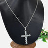11 Ct Certified White Moissanite Cross Pendant In Vermeil 925 Silver For Love - View 3 - GEMHUB & CO.