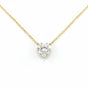 2 ct DEW Heart Shaped White Moissanite Designer Pendant In 18K Gold Plated
