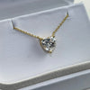 2 Ct Heart Shaped White Moissanite Designer Pendant In 18K Gold Plated
