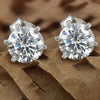 7.30Ct Certified White Moissanite In Gold Vermeil Dangler Earrings - GEMHUB & CO.