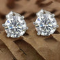 7.30Ct Certified White Moissanite In Gold Vermeil Dangler Earrings
