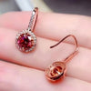 4.00 Ct Certified Pink Moissanite Solitaire Earrings In Gold Vermeil