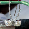 Certified 4Ct Round Cut F VS1 White Solitaire Moissanite Earrings Gold Vermeil - GEMHUB & CO.