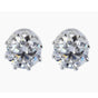 5.00 ct DEW Certified White Moissanite Solitaire Studs In Gold Vermeil
