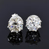 5.00 Ct Certified White Moissanite Solitaire Studs In Gold Vermeil