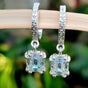 5Ct White Moissanite Solitaire Earrings With Accents In Gold Vermeil