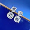 Certified 6.00 Ct White Moissanite Designer Dangler Earrings in Gold Vermeil - GEMHUB & CO.
