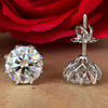 12.00 Ct Certified Round Cut Moissanite Studs Earrings In Gold Vermeil - GEMHUB & CO.