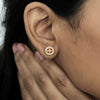 18K Rose Gold Diamond Stud Earrings with 0.40 Ct. Certified - view 3