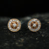 18K Rose Gold Diamond Stud Earrings with 0.40 Ct. Certified - view 5