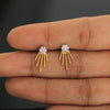 Natural Diamond 0.19 Ct. Stud Earrings in 18K Yellow Gold IGI Certified - view 2
