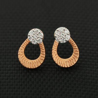 18KT Gold IGI Certified 0.32 Ct. Natural Diamond Stud Earrings gift for wife