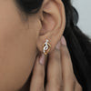 Natural Diamond IGI Certified 0.29 Ct. 18K Gold Earrings for Women Trendy - view 3