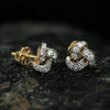 18K Yellow Gold Natural Diamond 0.60 Ct. Stud Earrings EGL Certified