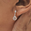 18K Yellow Gold Diamond Stud Earrings with 0.39 Ct. IGI Certified - view 2