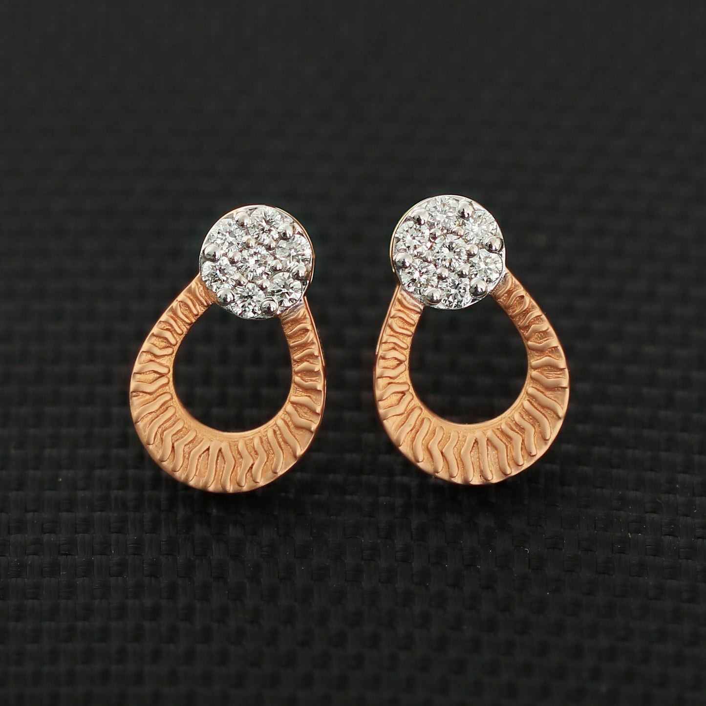 0.44 Ct. Natural Diamond Stud Earrings in 18K Yellow Gold IGI Certified