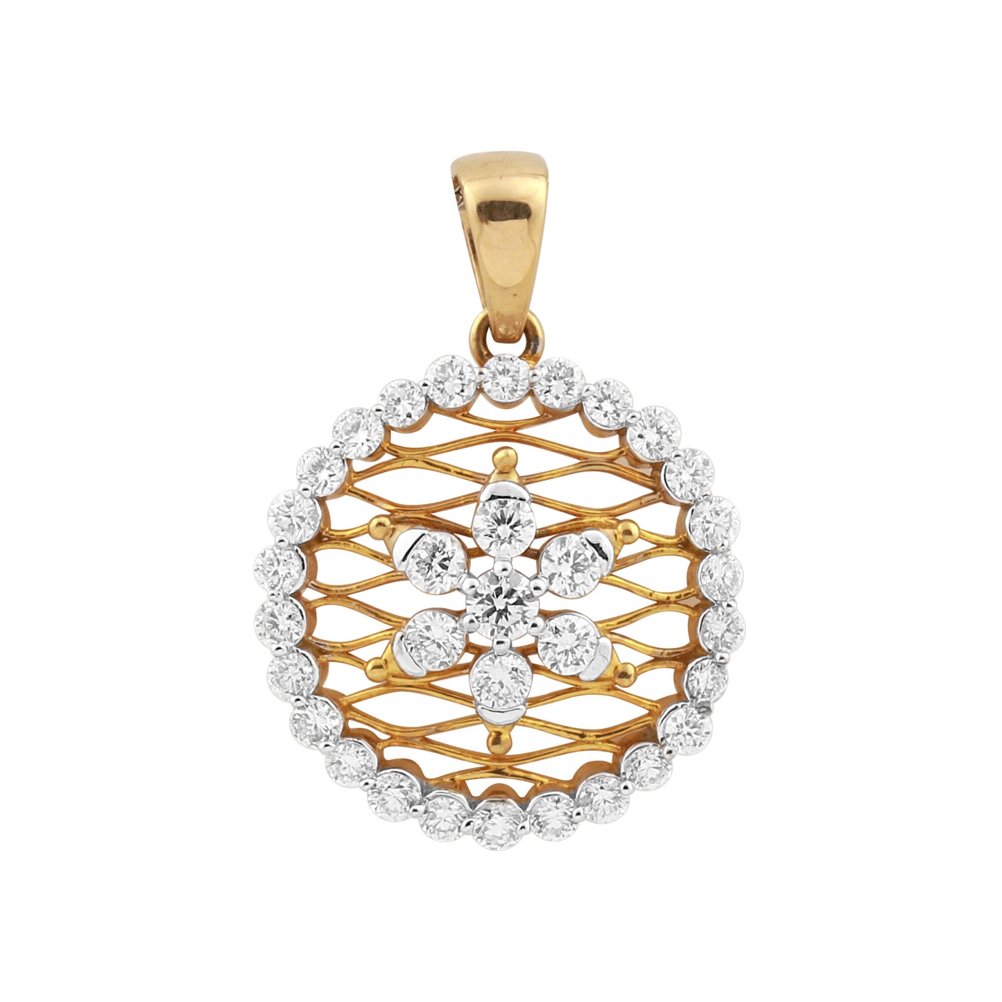 0.95 Ct Natural Diamond Necklace Pendant 18K Gold IGI G-H VS Elegant
