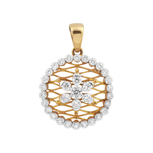 0.95 Ct Natural Diamond Necklace Pendant 18K Gold IGI G-H VS Elegant