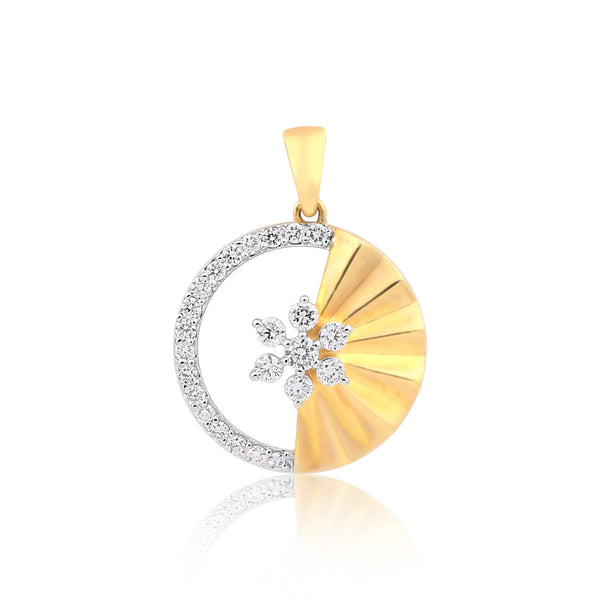 Minimal 0.59 Ct Diamond Pendant 18K Gold IGI Certified H-I VS Jewelry - view 3