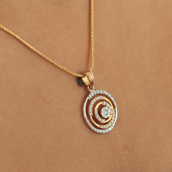 IGI Certified 0.80 Ct. Natural Diamond Necklace Pendant in 18K Gold For Women - view 5
