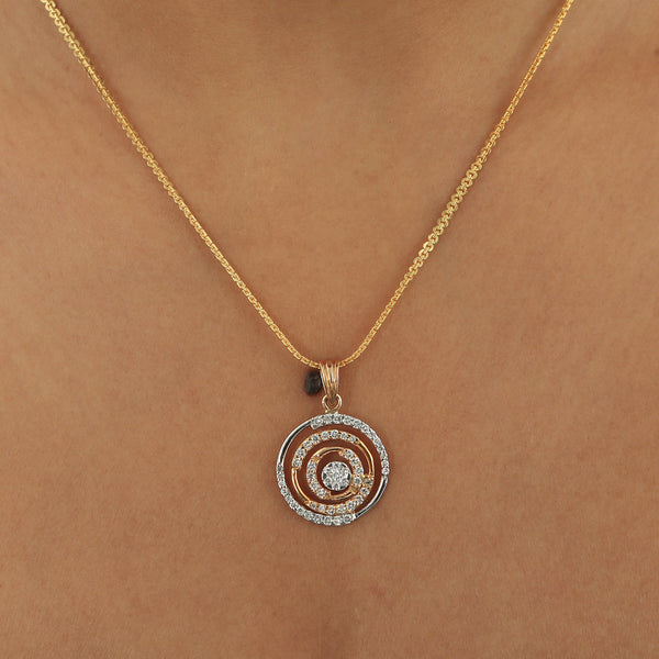 IGI Certified 0.80 Ct. Natural Diamond Necklace Pendant in 18K Gold For Women - view 4