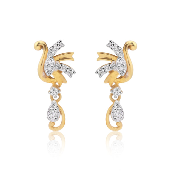 IGI Certified 0.28 Ct Diamond Stud Earrings G-H VS Brilliant Cut Tops