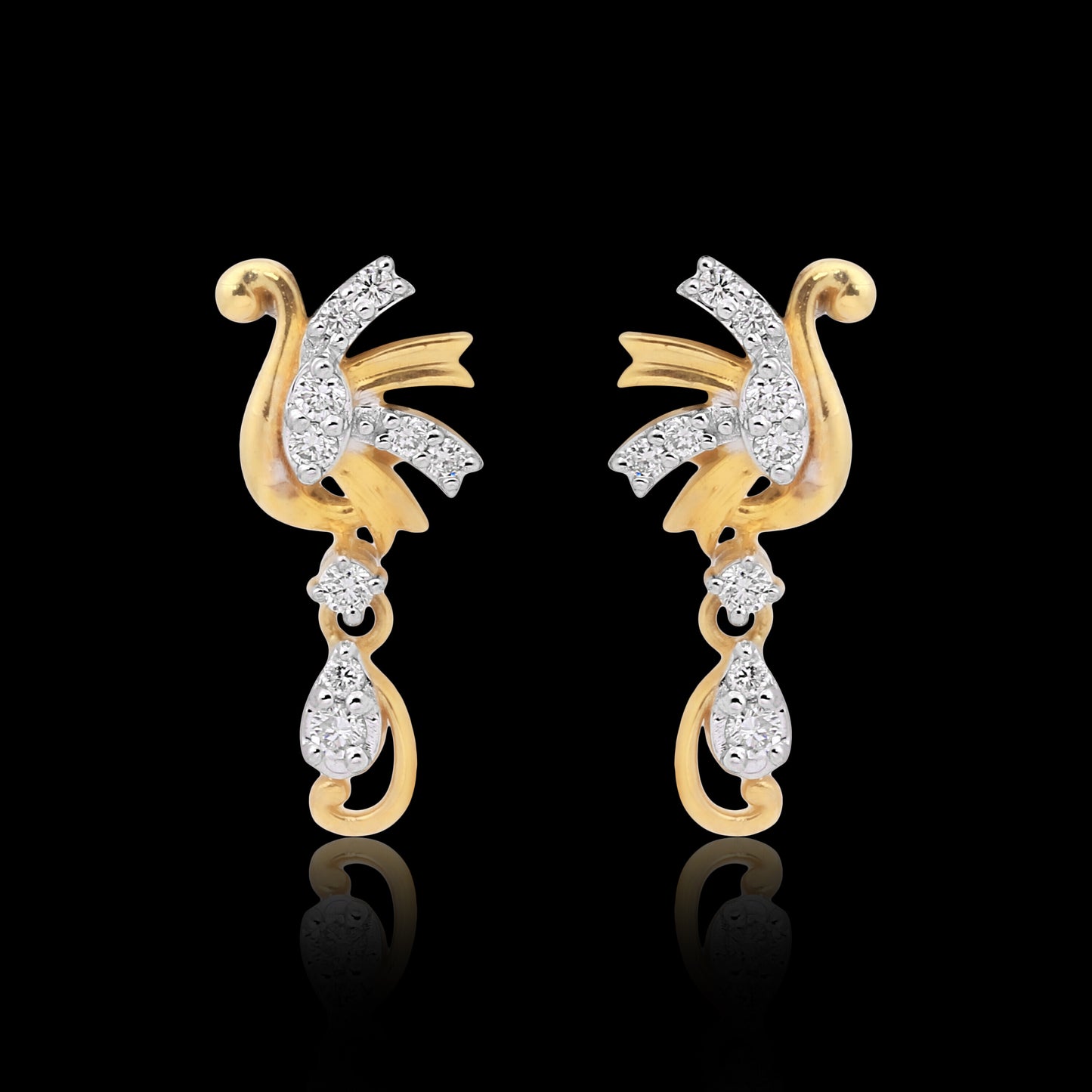 IGI Certified 0.28 Ct Diamond Stud Earrings G-H VS Brilliant Cut Tops