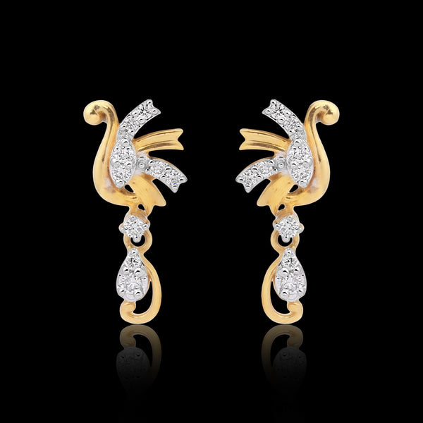 IGI Certified 0.28 Ct Diamond Stud Earrings G-H VS Brilliant Cut Tops
