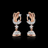 IGI Certified 0.42 Ct Diamond Stud Earrings 18k Gold Tops For Jewelry