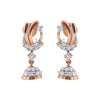 IGI Certified 0.42 Ct Diamond Stud Earrings 18k Gold Tops For Jewelry