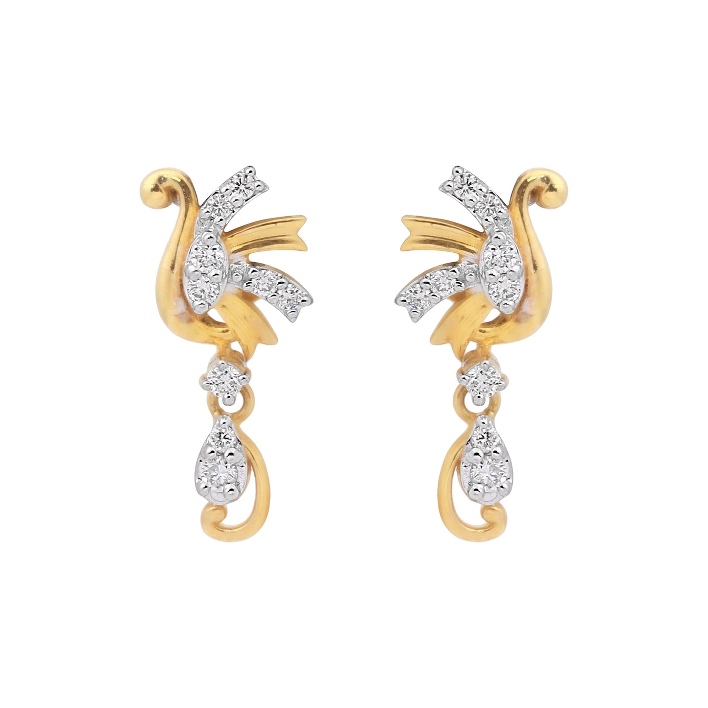 IGI Certified 0.28 Ct Diamond Stud Earrings G-H VS Brilliant Cut Tops