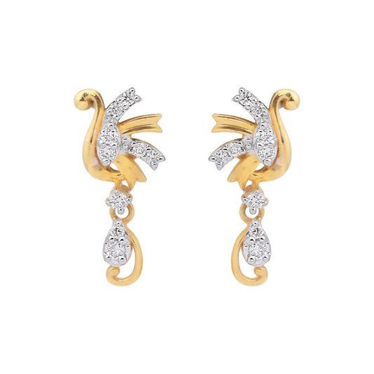 IGI Certified 0.28 Ct Diamond Stud Earrings G-H VS Brilliant Cut Tops