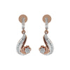 0.55 Ct Diamond Stud Earrings IGI Certified H-I VS Round 18K Gold For Women's