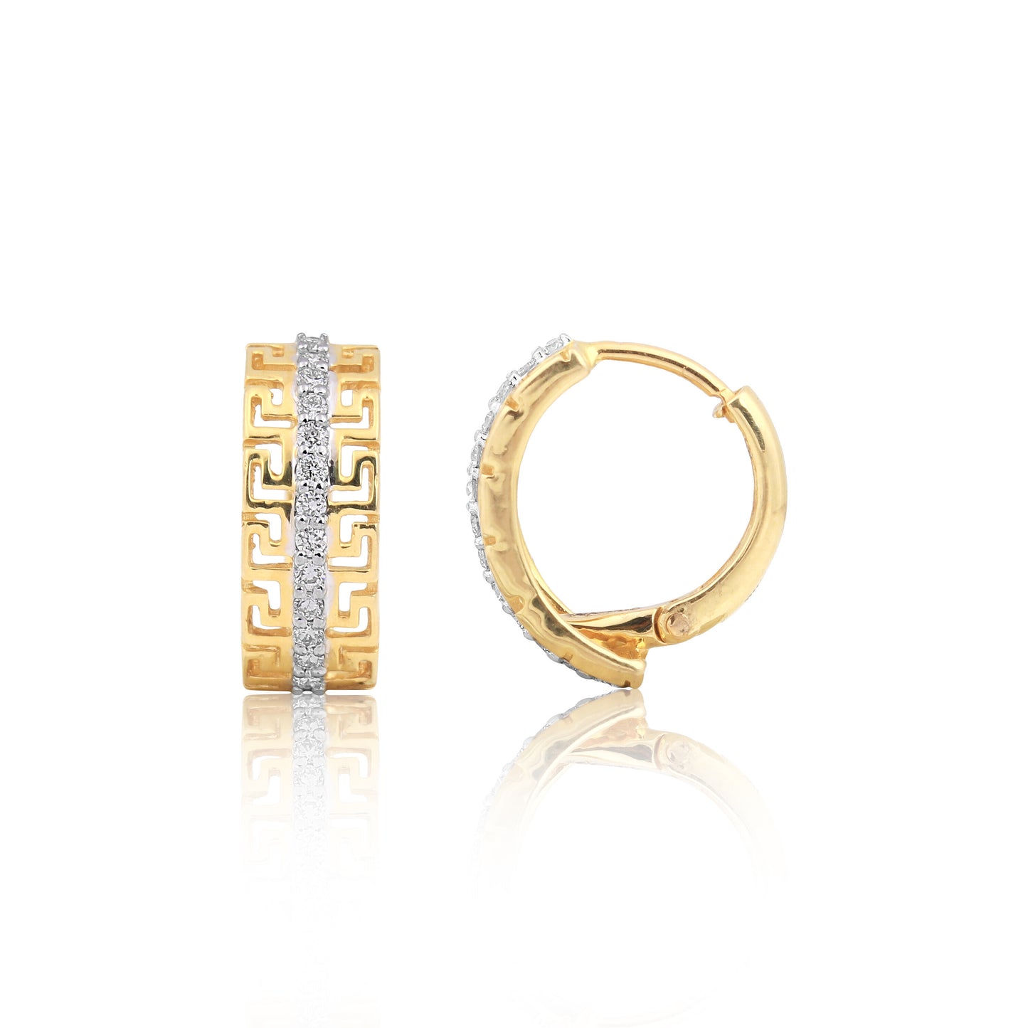 0.23 Ct Diamond Stud Tops IGI Certified G-H VS 18K Gold Gift Jewelry