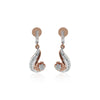 0.55 Ct Diamond Stud Earrings IGI Certified H-I VS Round 18K Gold For Women's
