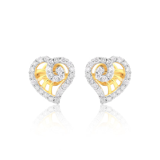 Classic Jewelry 0.56 Ct Round Diamond Earrings IGI Certified SI2-I1 18K Gold