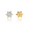 IGI Certified 0.59 Ct Diamond Earrings H-I I1-I2 Round 18K Gold Jewelry