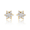 IGI Certified 0.59 Ct Diamond Earrings H-I I1-I2 Round 18K Gold Jewelry