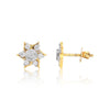 IGI Certified 0.59 Ct Diamond Earrings H-I I1-I2 Round 18K Gold Jewelry