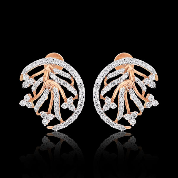 1.45 Ct Natural Diamond Stud Earrings IGI Certified H-I VS Round Brilliant Tops