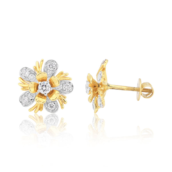 IGI Certified 0.47 Ct Diamond Stud Earrings G-H VS Brilliant Cut Tops