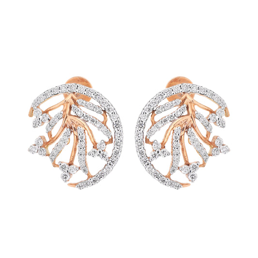 1.45 Ct Natural Diamond Stud Earrings IGI Certified H-I VS Round Brilliant Tops